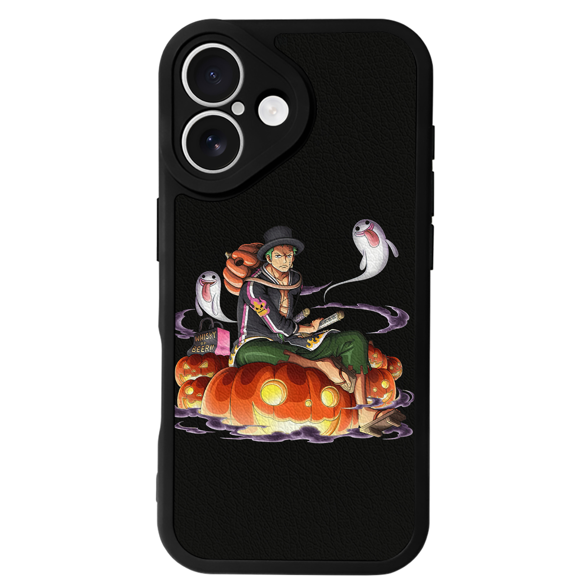 （画像用） ワンピース ロロノア・ゾロ ONE PIECE Roronoa Zoro 【iPhone 16シリーズ対応】シリコンスマホケース（レザー調） 材質：シリコン
